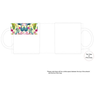 Colourful Succulents with Jesus Mug Thumbnail