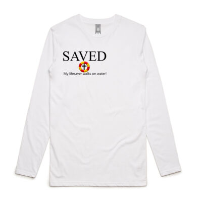 Saved. My Life Saver Walks on Water! Long Sleeve Tee Thumbnail