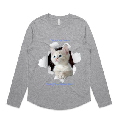 God Loves Crazy Cat Ladies Curve longsleeve Thumbnail