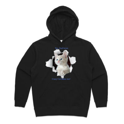 God Loves Crazy Cat Ladies Premium Hood Thumbnail
