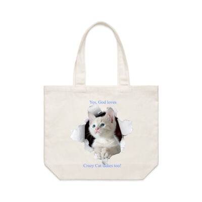 God Loves Crazy Cat Ladies Shoulder Tote Thumbnail
